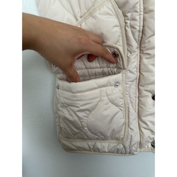 J. Crew Quilted Excursion Sleeveless Puffer Jacket Ivory White Size Small NEW - Picture 7 of 14